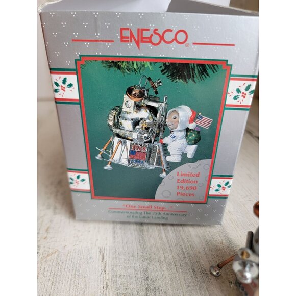 Enesco one small step vintage ornament Xmas moon landing Mouse - Picture 7 of 7